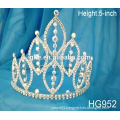 fashion crown gold tiara rhinestone crown embellishments pageant crown and tiara green